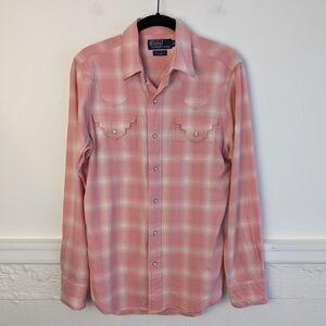 Polo Ralph Lauren • Western Pink Plaid Pearl Snap Shirt